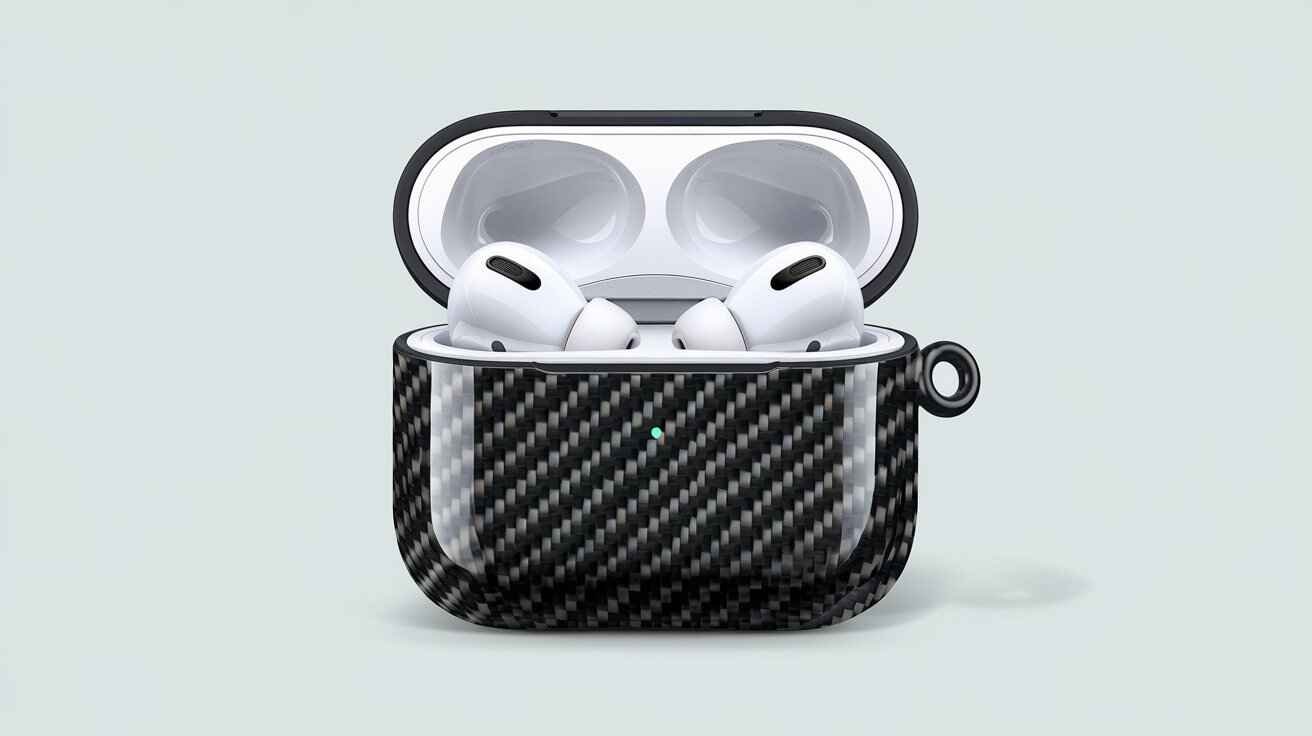 Glossy Carbon Fiber AirPod Case: