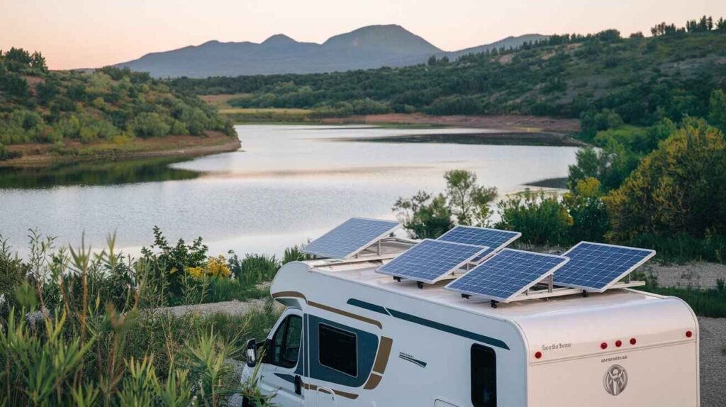 motorhome with solar panels